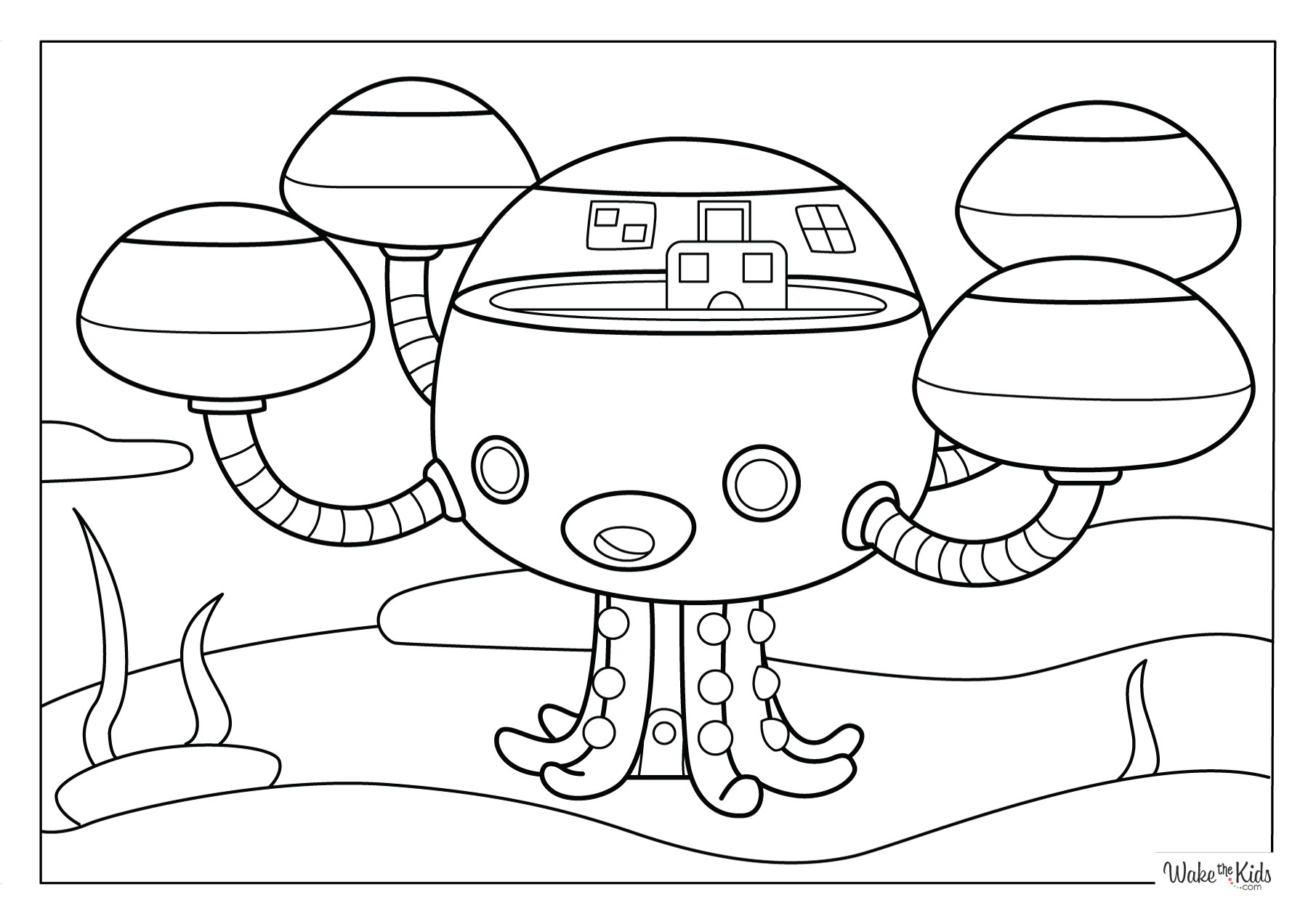 Octopod Octonauts Coloring Pages The Octonauts Color The Ocean An