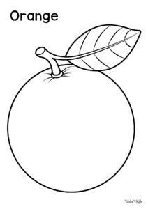 Orange Coloring Pages