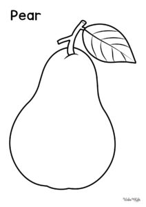 Pear Coloring Pages