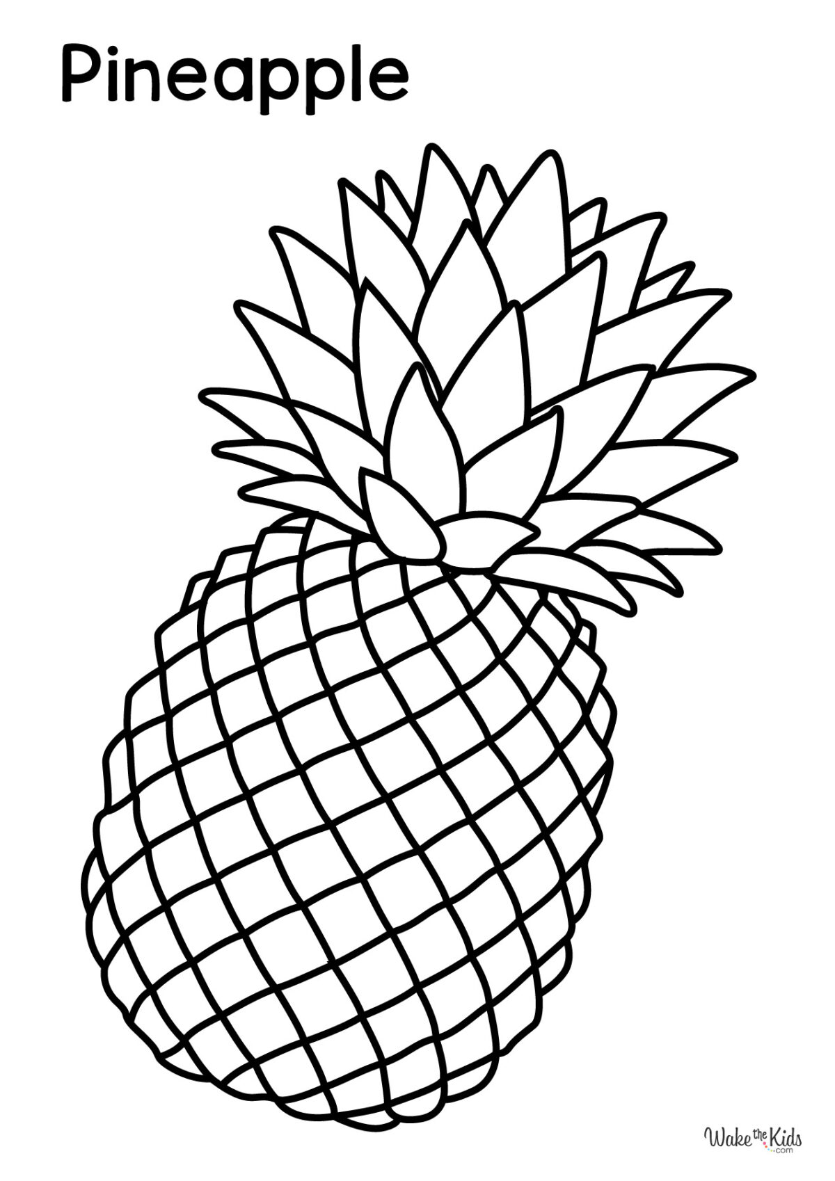 Pineapple coloring pages free printable pdfs wakethekids
