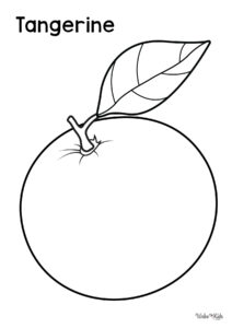 Tangerine (Fruit) Coloring Pages