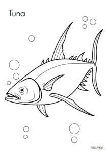 Tuna Coloring Pages