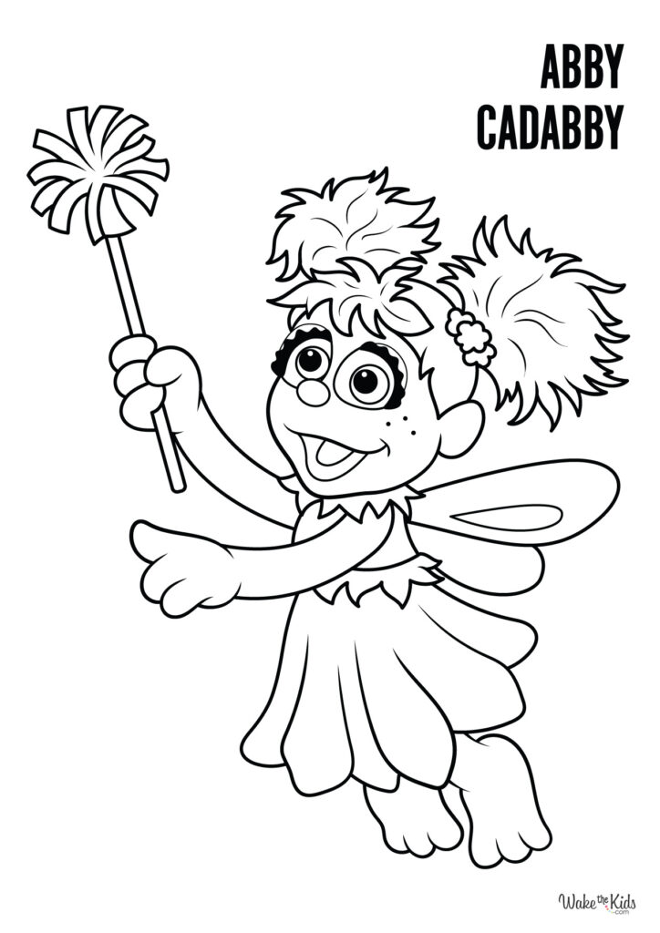 Sesame Street Coloring Pages Free - Abby Cadabby Coloring Page 724x1024 