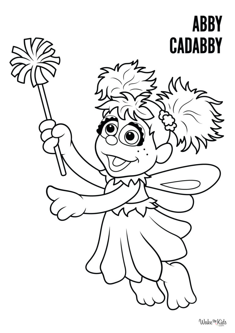 Sesame Street Coloring Pages Free - Abby Cadabby Coloring Page 768x1087 