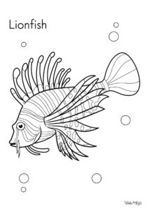 Lionfish Coloring Pages