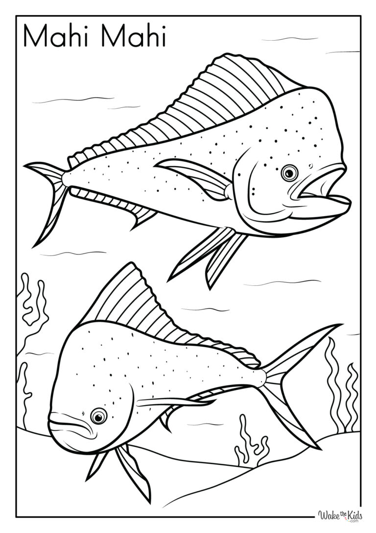 Mahi Mahi Coloring Pages