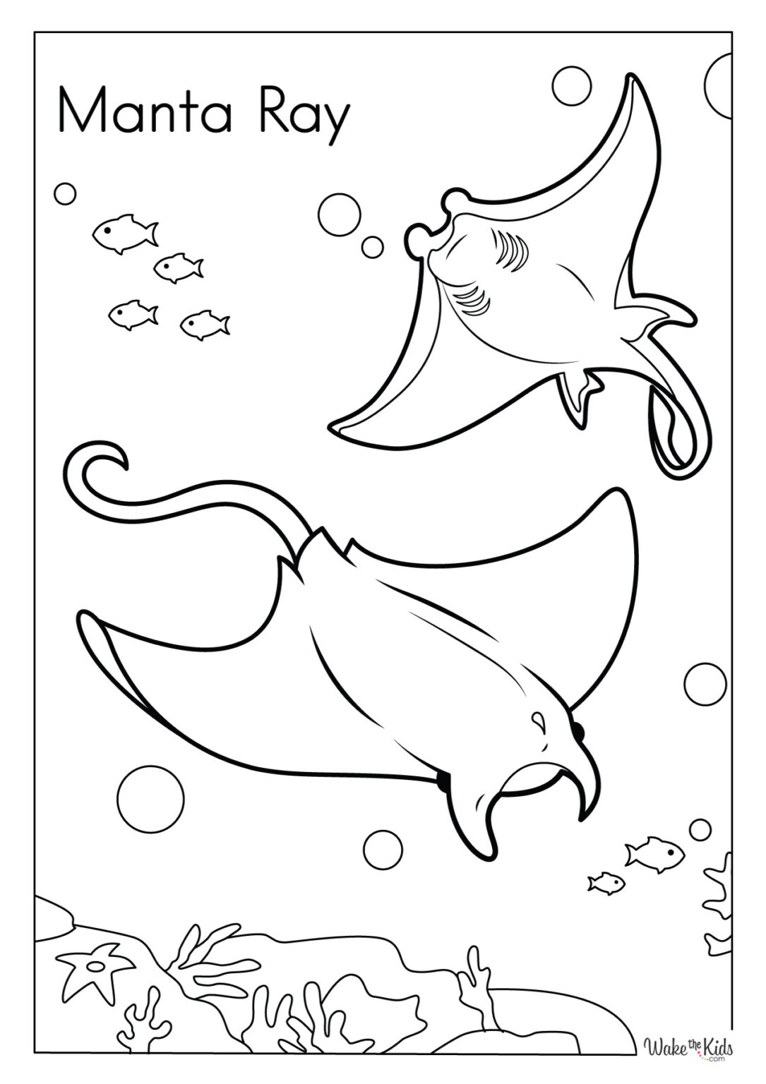 Manta Ray Coloring Pages (Free Printable PDFs) WakeTheKids