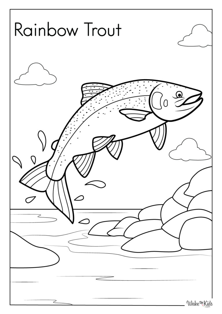 Rainbow Trout Coloring Pages