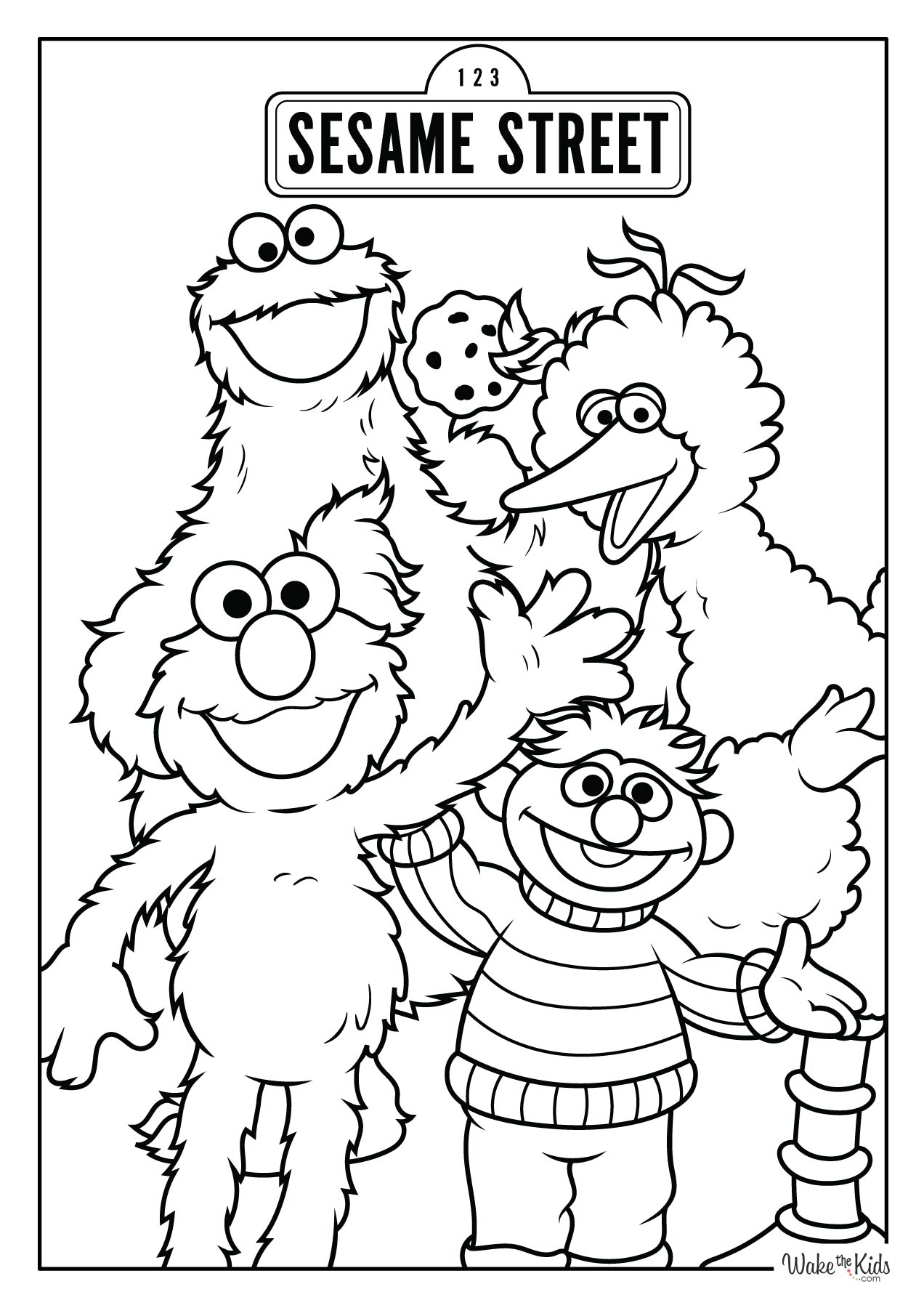 Sesame Street Coloring Pages Free Printable PDFs WakeTheKids