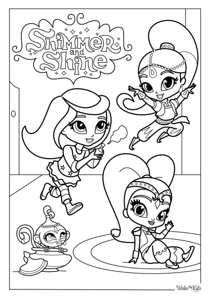 Shimmer and Shine Coloring Pages
