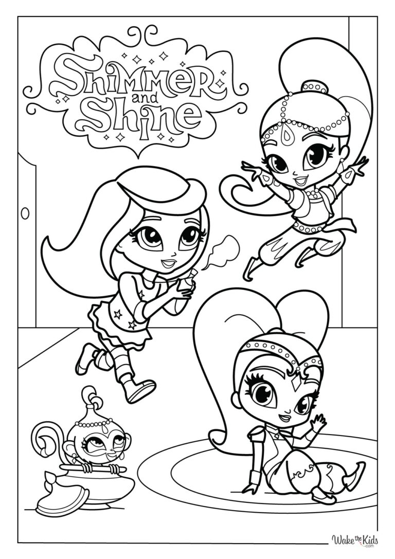 Shimmer and Shine Coloring Pages - Shimmer And Shine Coloring Page 768x1087 