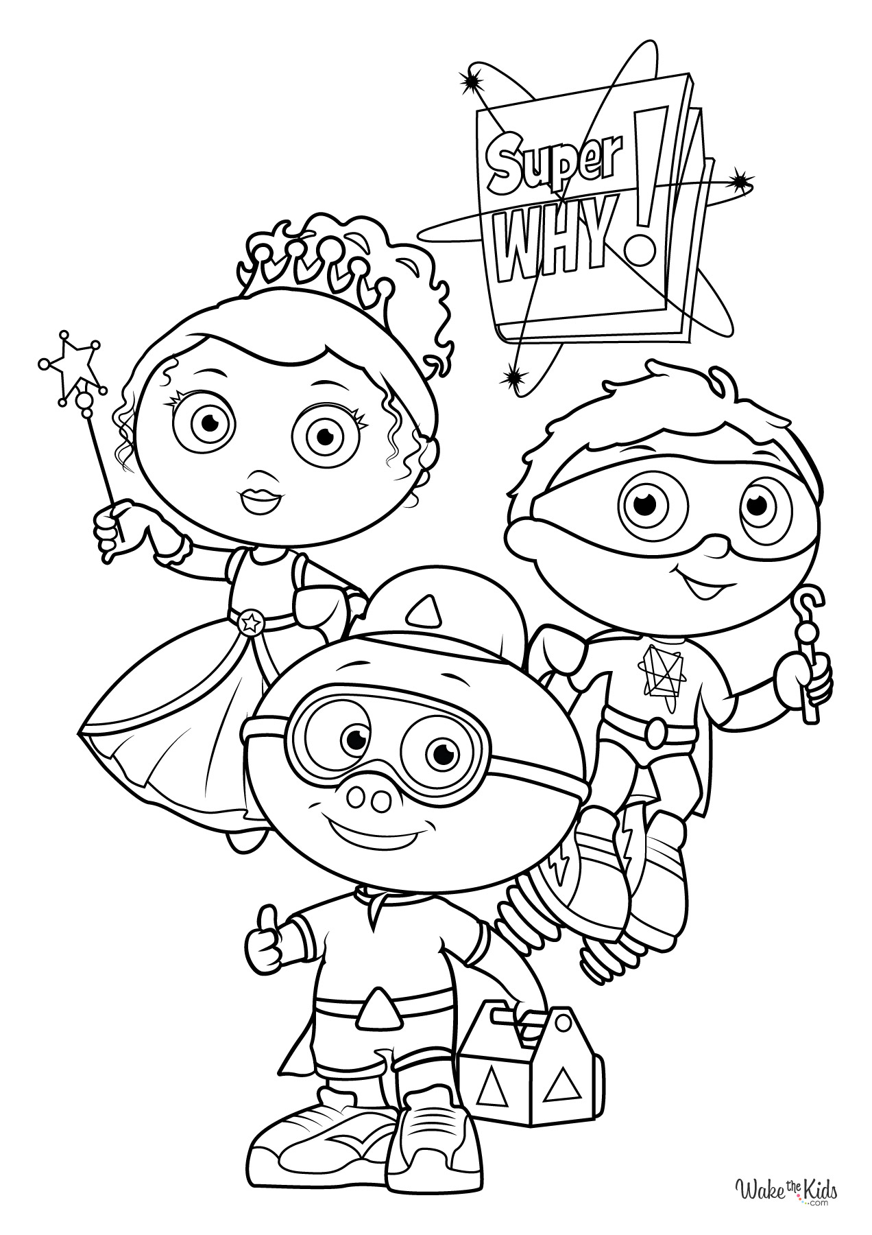 Super Why Coloring Pages (Free Printable PDFs) | WakeTheKids
