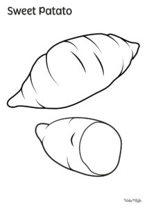 Sweet Potato Coloring Pages