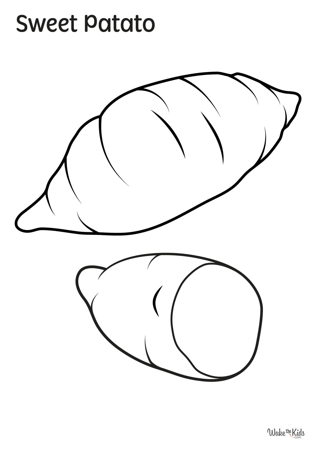Sweet Potato Coloring Pages Free Printable PDFs WakeTheKids
