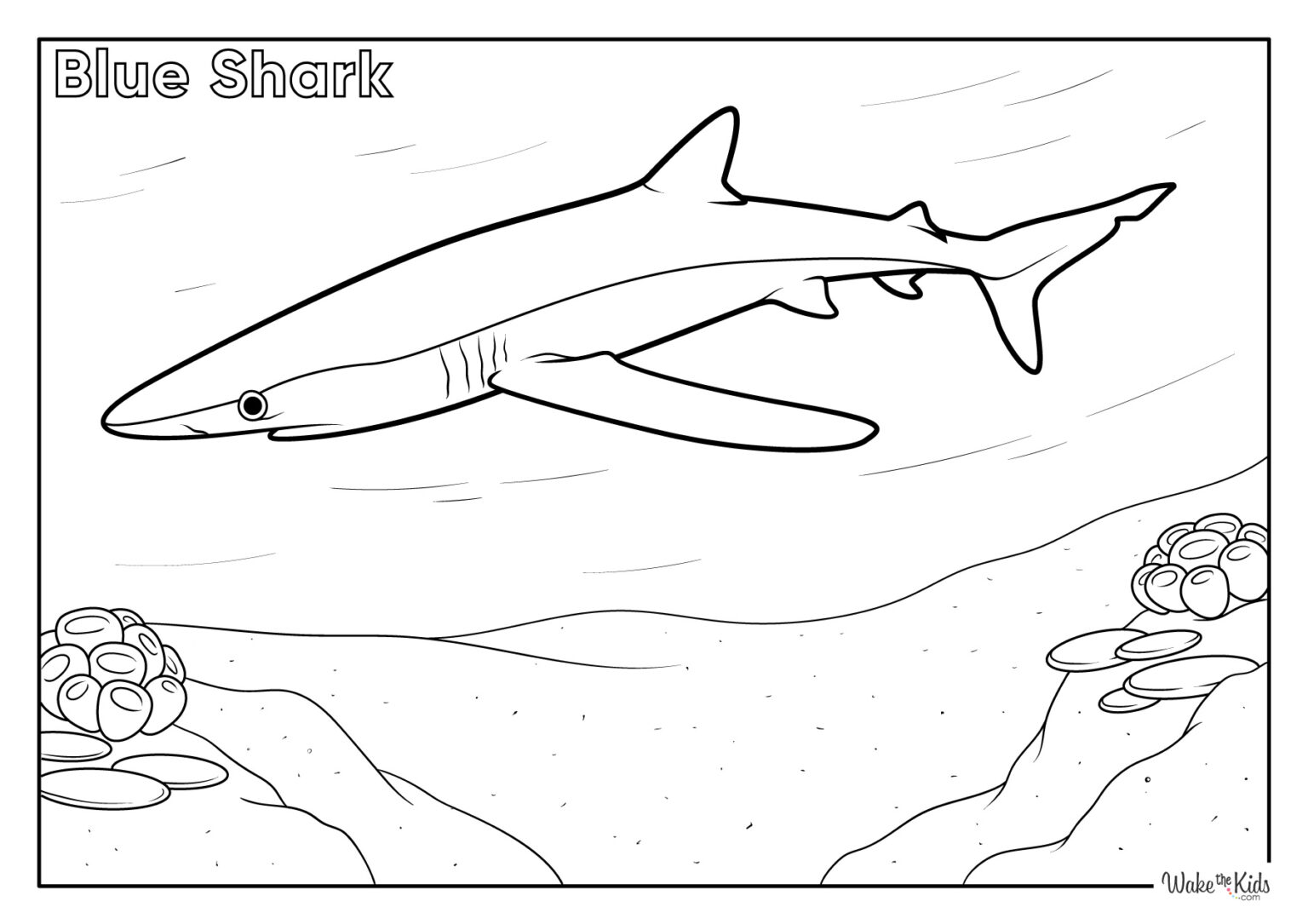 Shark Coloring Pages (Free Printable PDFs) | WakeTheKids