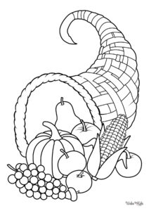 Cornucopia Coloring Pages