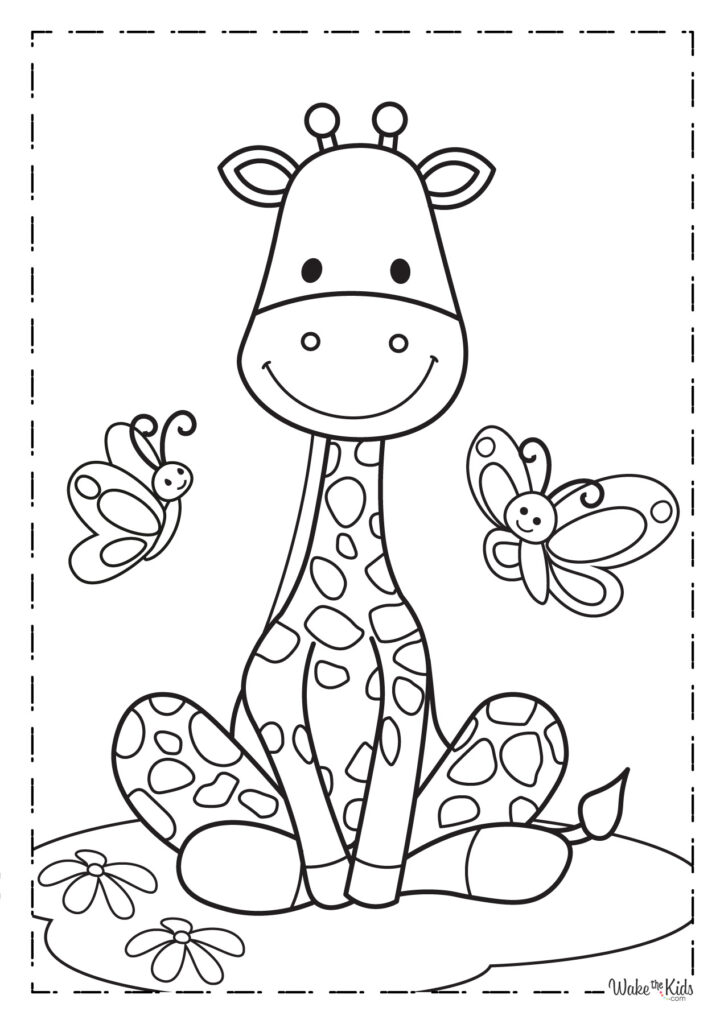 Giraffe Coloring Pages (Free Printable PDFs) WakeTheKids