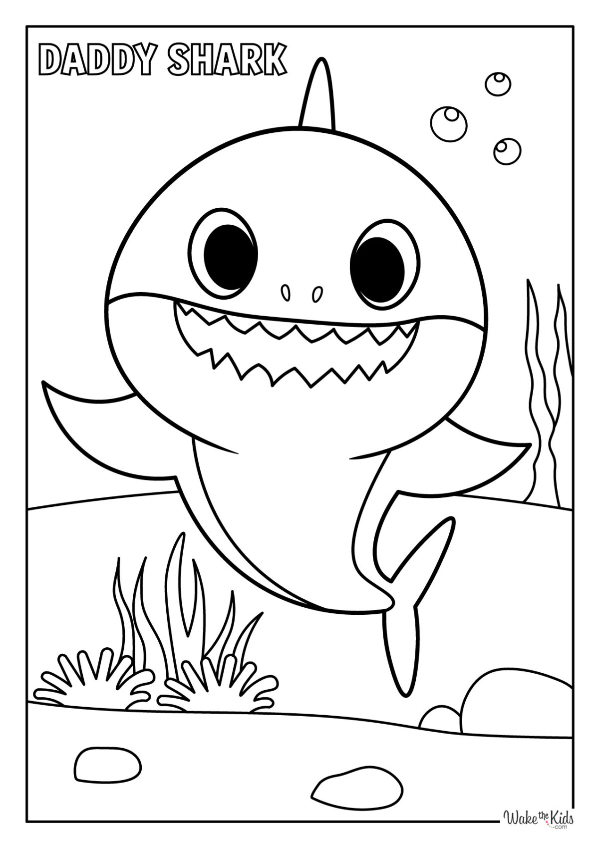 Baby Shark Coloring Pages (Free Printable PDFs) WakeTheKids