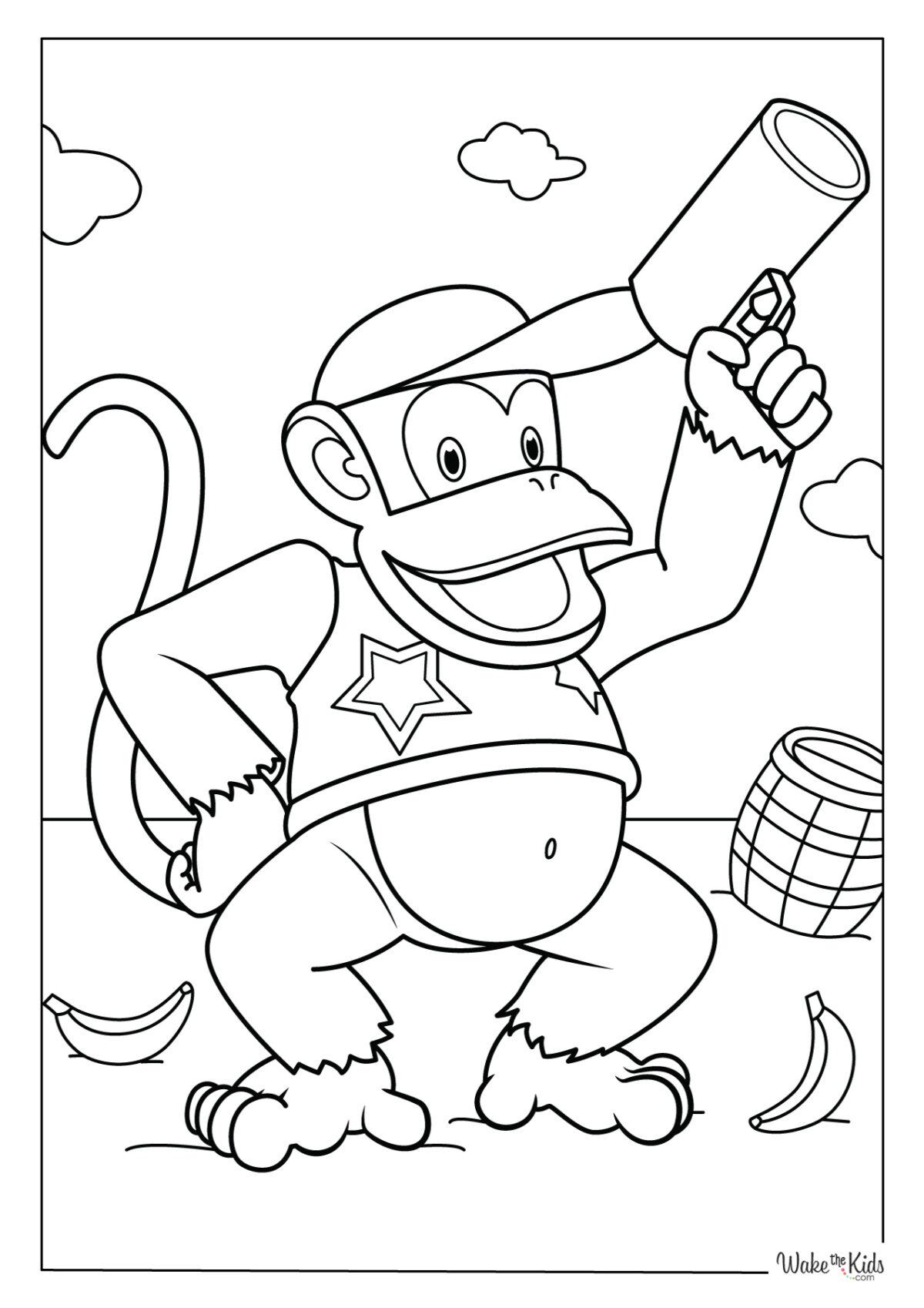 Donkey Kong Riding a Mine Cart