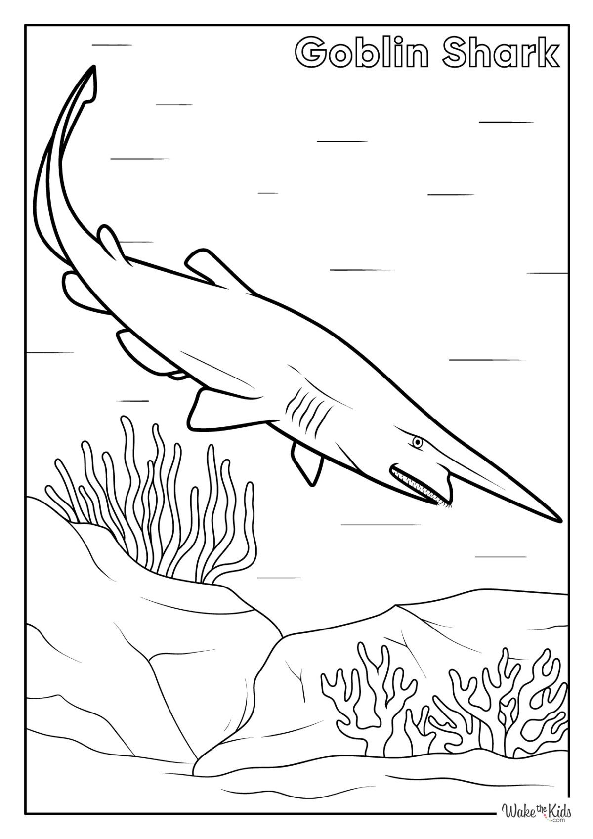 Shark Coloring Pages (Free Printable PDFs) | WakeTheKids