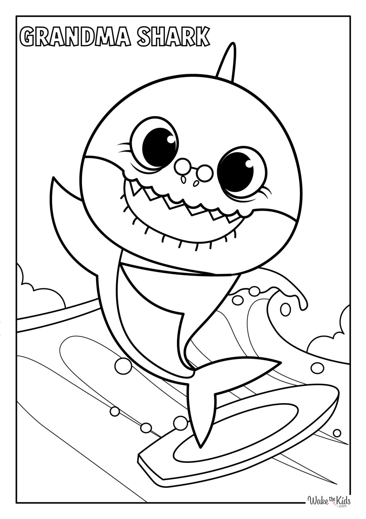 Baby Shark Coloring Pages (Free Printable PDFs) | WakeTheKids
