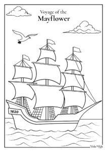 Mayflower Ship Coloring Pages