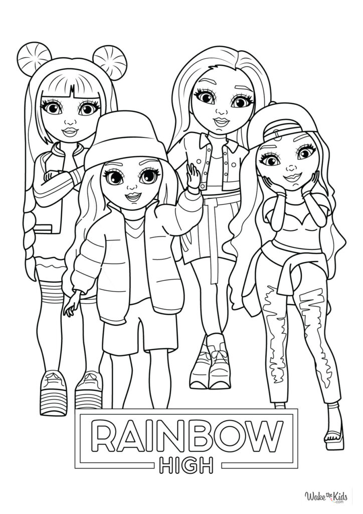 Rainbow High Coloring Pages