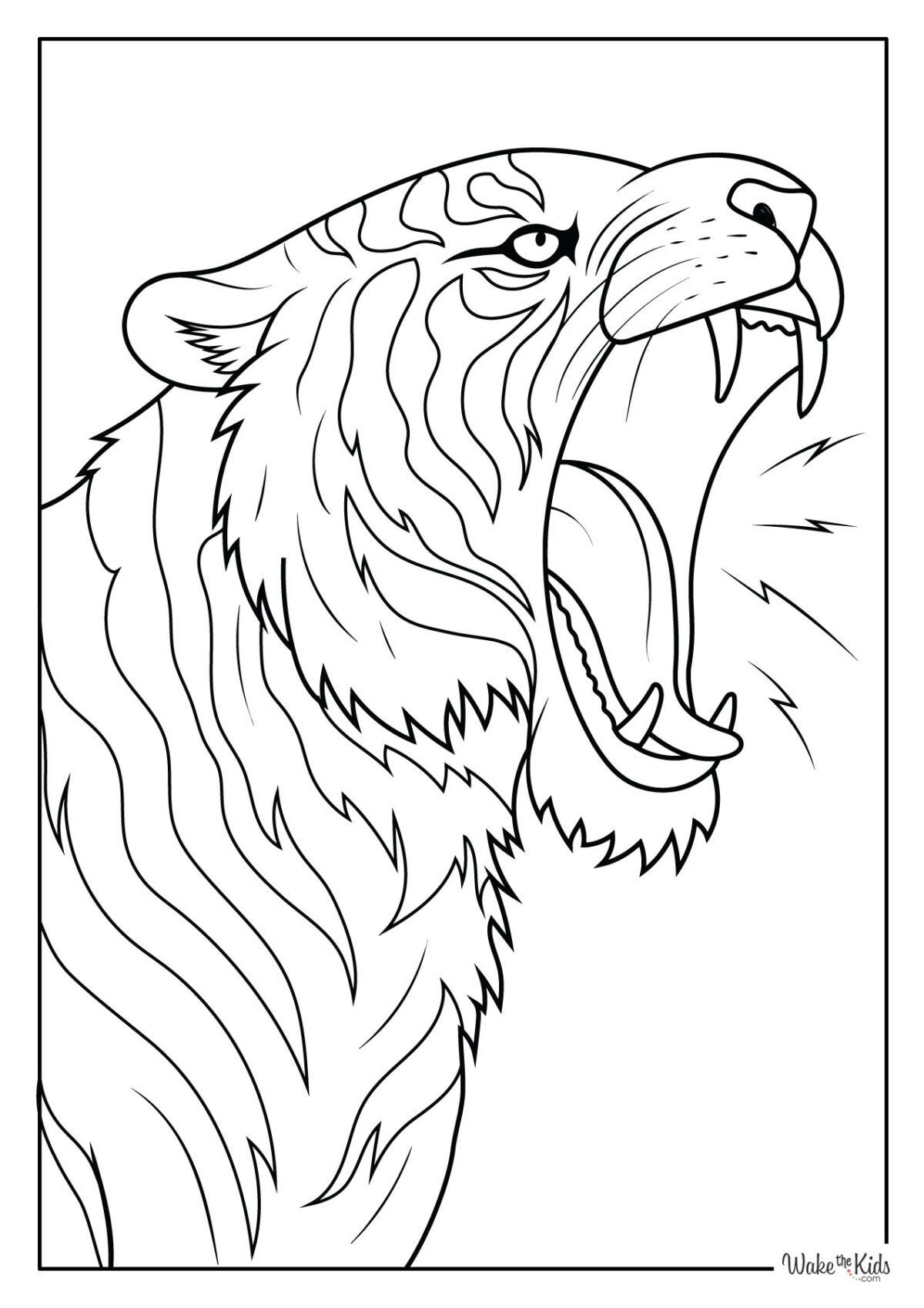 Tiger Coloring Pages (Free Printable PDFs) | WakeTheKids