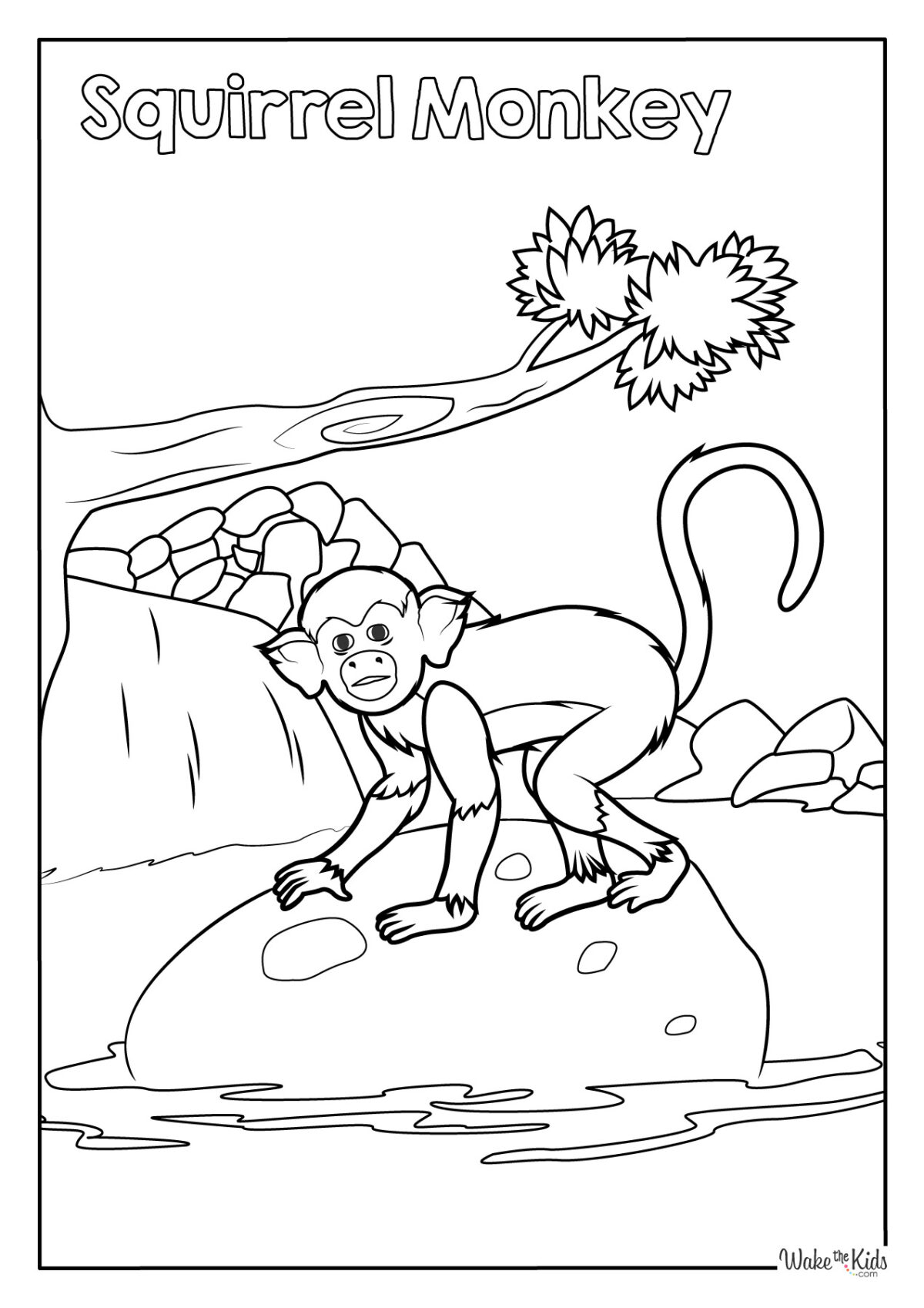 Monkey Coloring Pages (Free Printable PDFs) | WakeTheKids