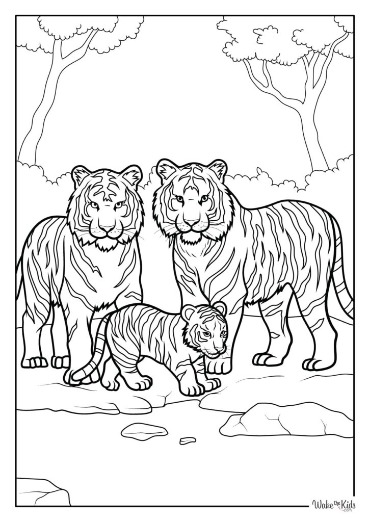Tiger Coloring Pages (Free Printable PDFs) | WakeTheKids