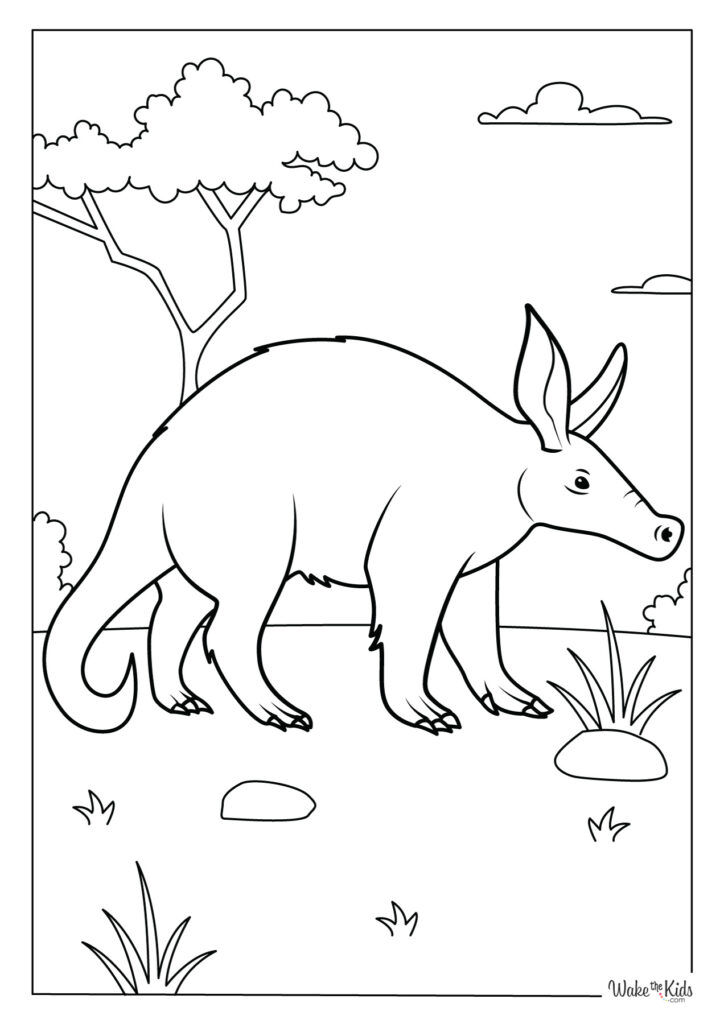 Aardvark Coloring Pages