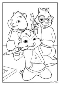 Alvin and the Chipmunks Coloring Pages