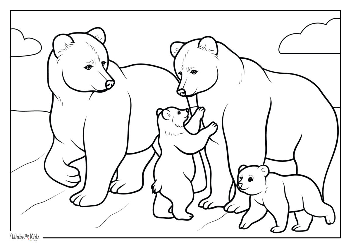 Bear Coloring Pages (Free Printable PDFs) | WakeTheKids