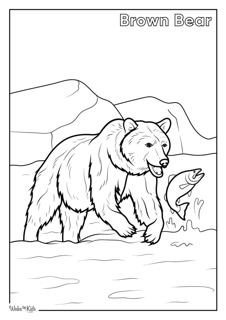 Brown Bear Coloring Pages (Free Printable PDFs) WakeTheKids
