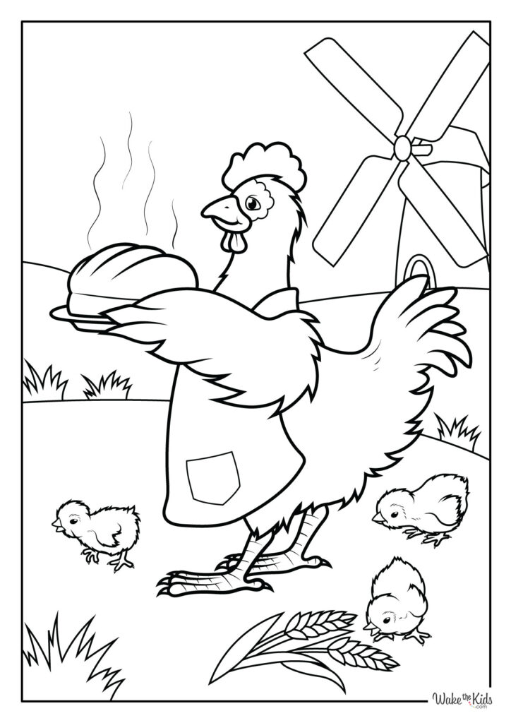 The Little Red Hen Coloring Pages