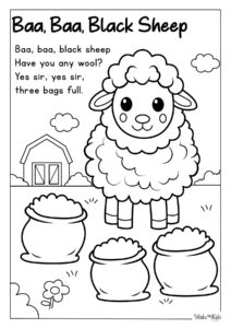 Baa Baa Black Sheep Coloring Pages