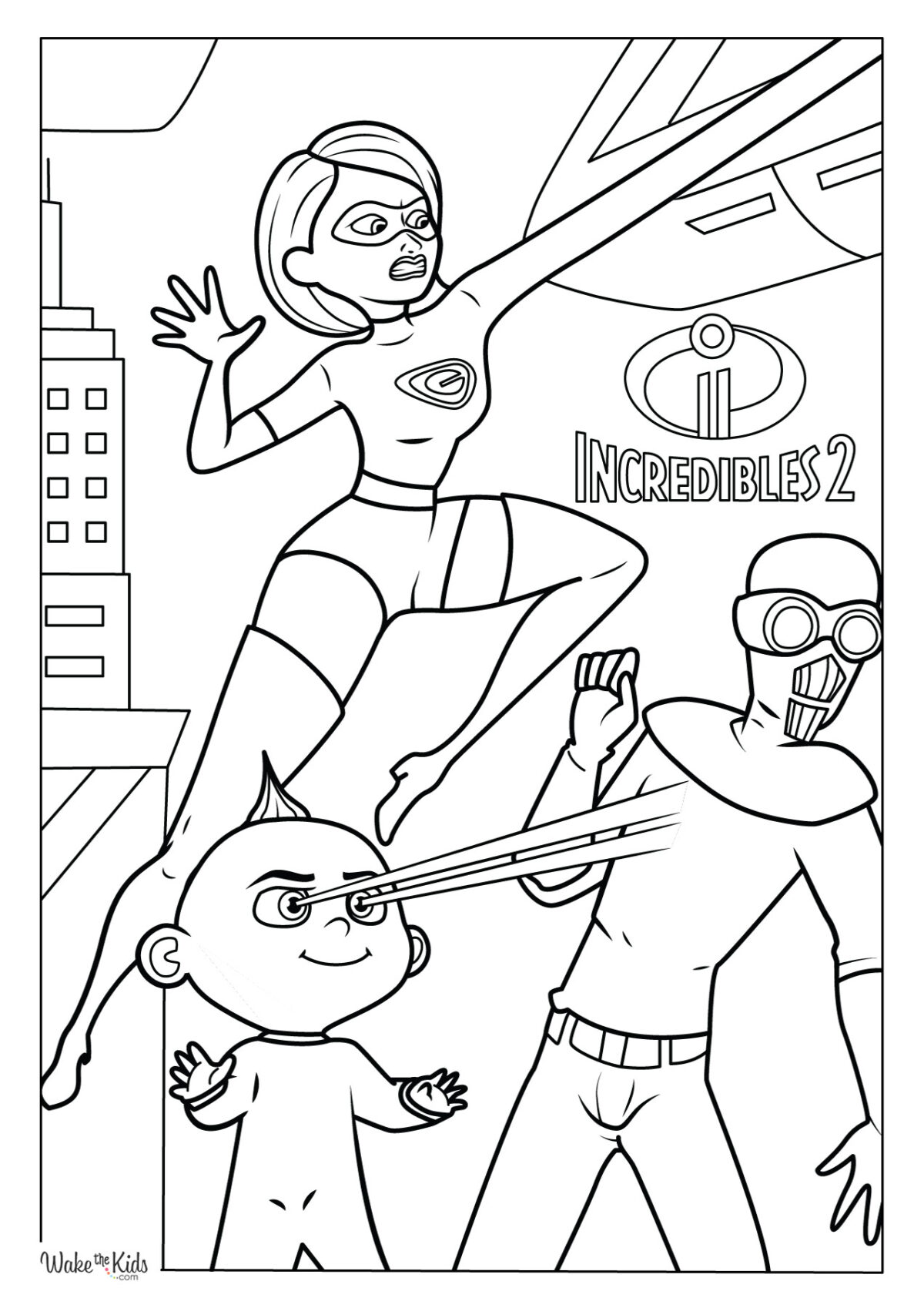 The Incredibles Coloring Pages (Free Printable PDFs) | WakeTheKids