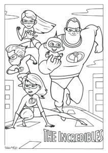 The Incredibles Coloring Pages