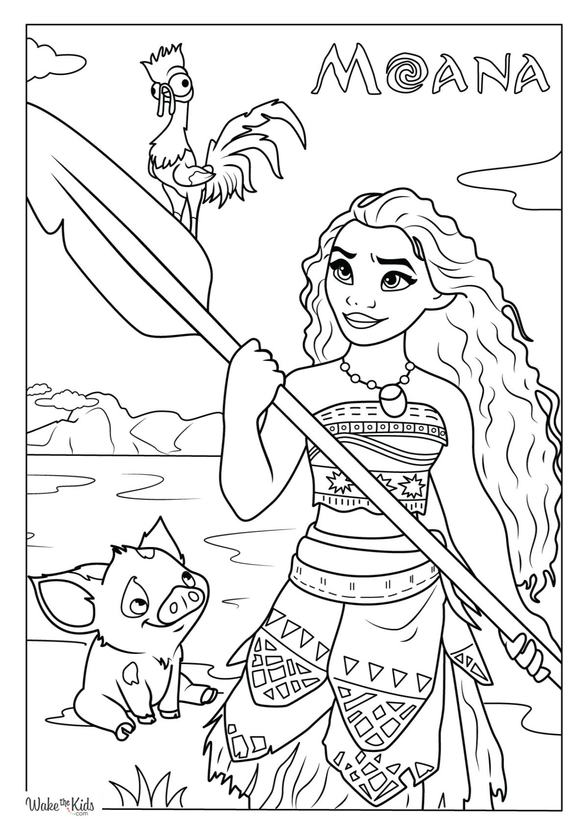 Moana Coloring Pages Free Printable