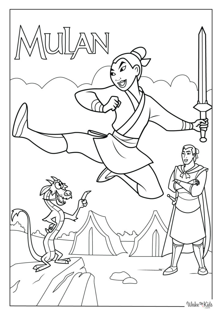 Mulan Coloring Pages