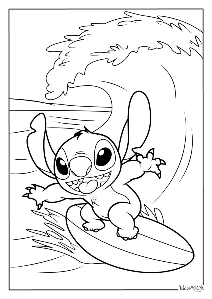Lilo and Stitch Coloring Pages (Free Printable PDFs) | WakeTheKids