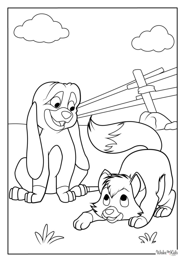 The Fox and the Hound Coloring Pages