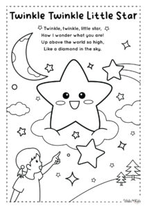 Twinkle Twinkle Little Star Coloring Pages