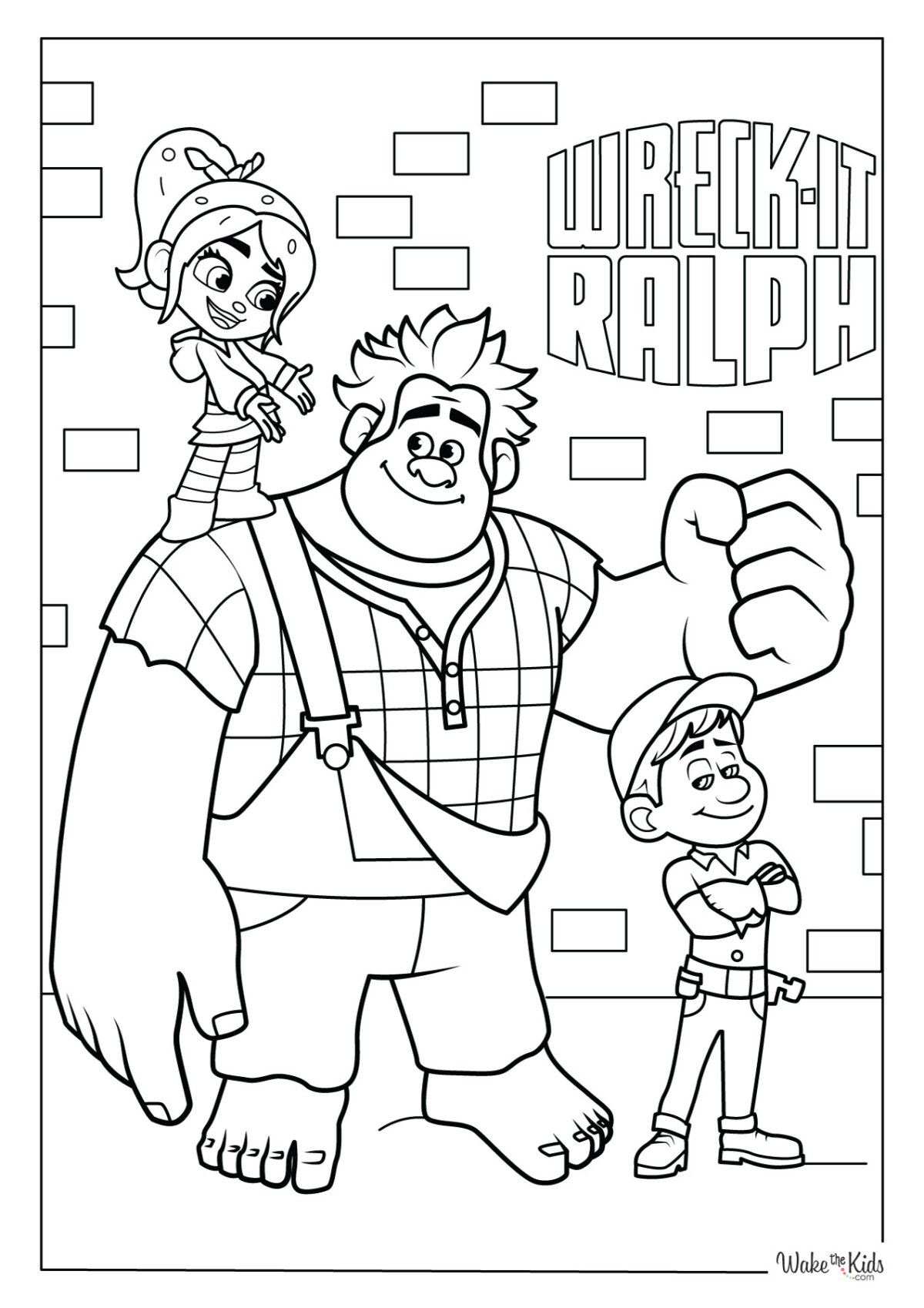 Wreck It Ralph Coloring Pages (Free Printable PDFs) | WakeTheKids