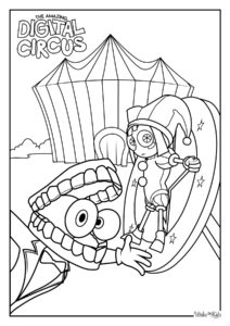 Amazing Digital Circus Coloring Pages