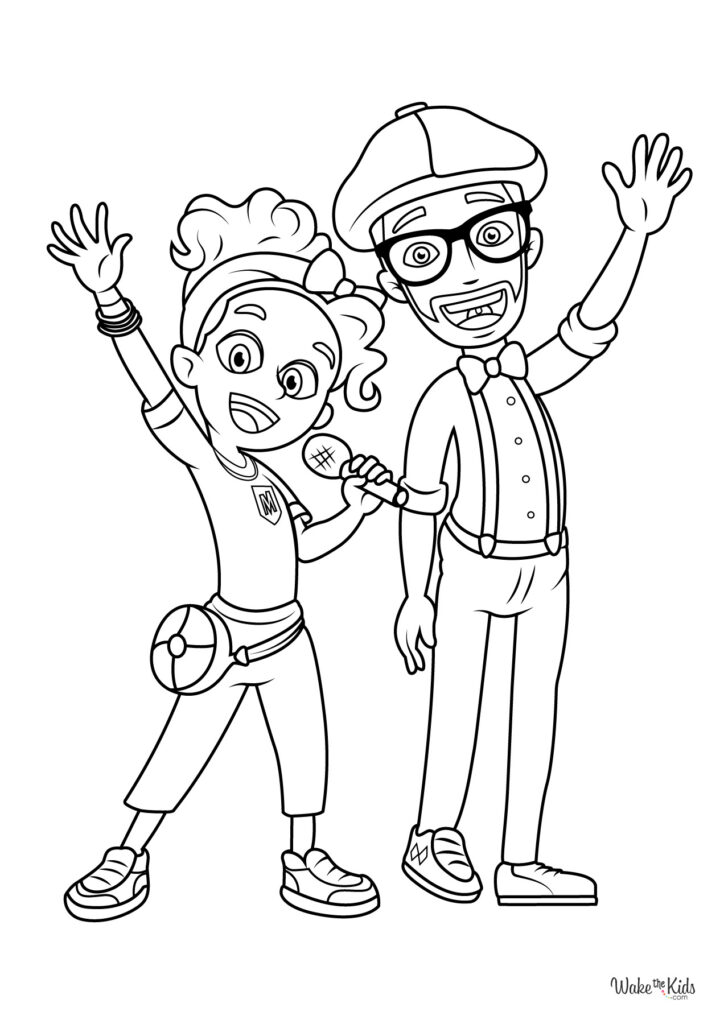 Blippi Coloring Pages Free Printable - Blippi And Meekah Coloring Page 724x1024 