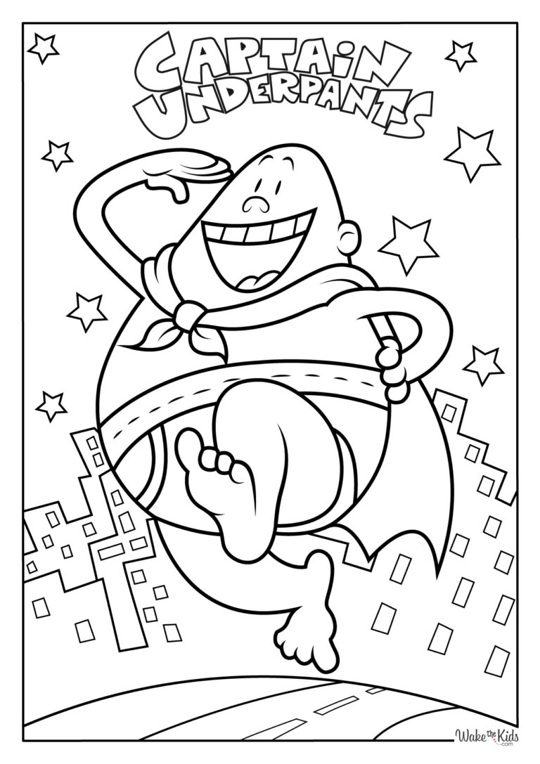 Captain Underpants Coloring Pages (Free Printable PDFs) | WakeTheKids