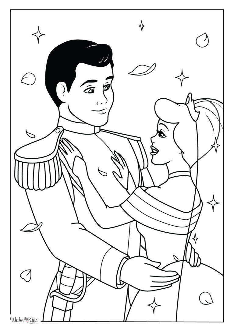 Cinderella Coloring Pages (Free Printable PDFs) | WakeTheKids