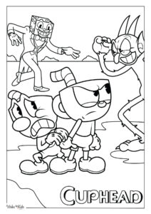 Cuphead Coloring Pages