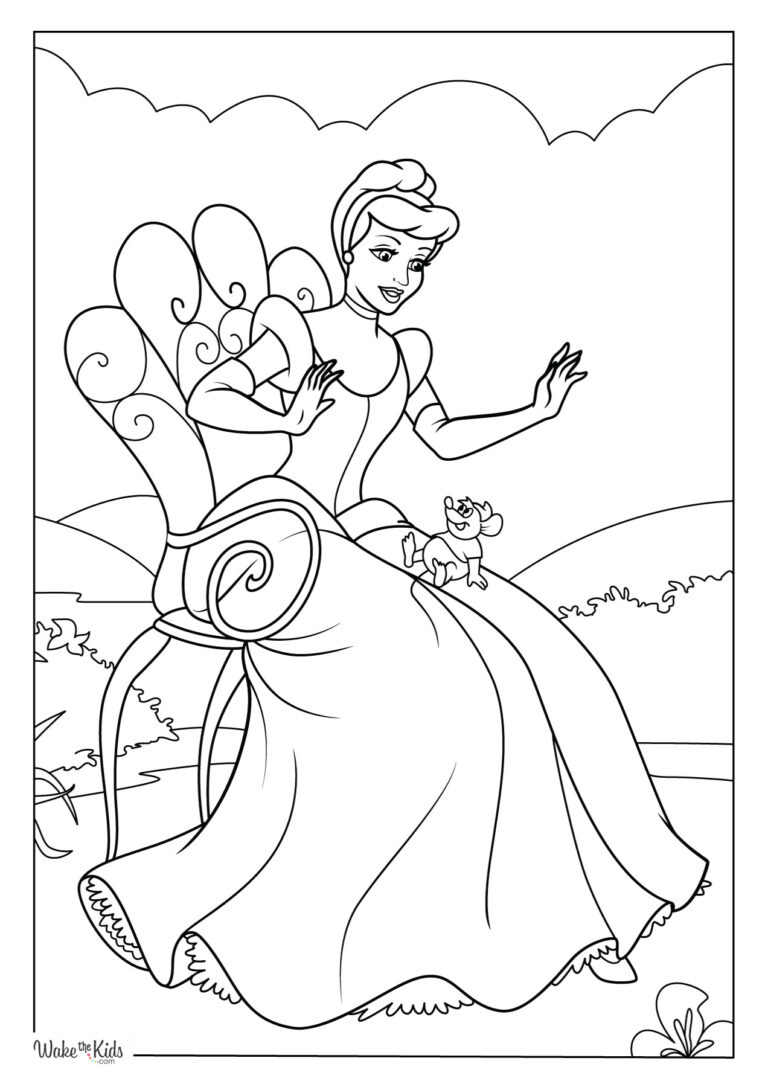 Cinderella Coloring Pages (Free Printable PDFs) WakeTheKids